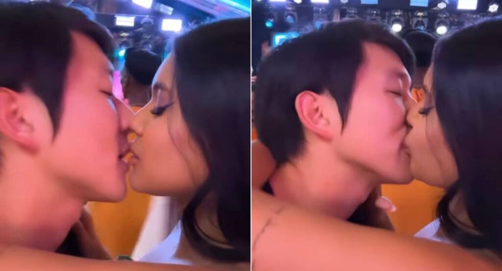 Pyong Lee Troca Beijos Musa De Site Adulto Em Festa De Carlinhos