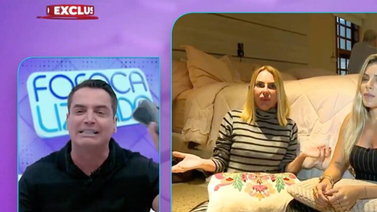 Esposa de Stênio Garcia se revolta com Leo Dias e chora na TV