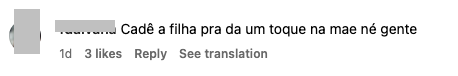 Print do Instagram da mãe de Eduardo Costa