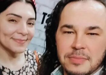 Sara Mariano e o marido