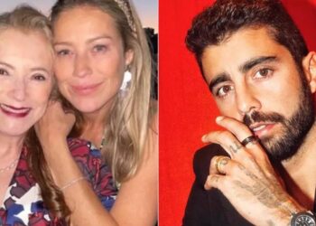 Luana Piovani com a mãe e Pedro Scooby